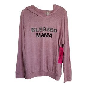 NWT Blessed Mama Tee Hoodie Maternity Top Size XL